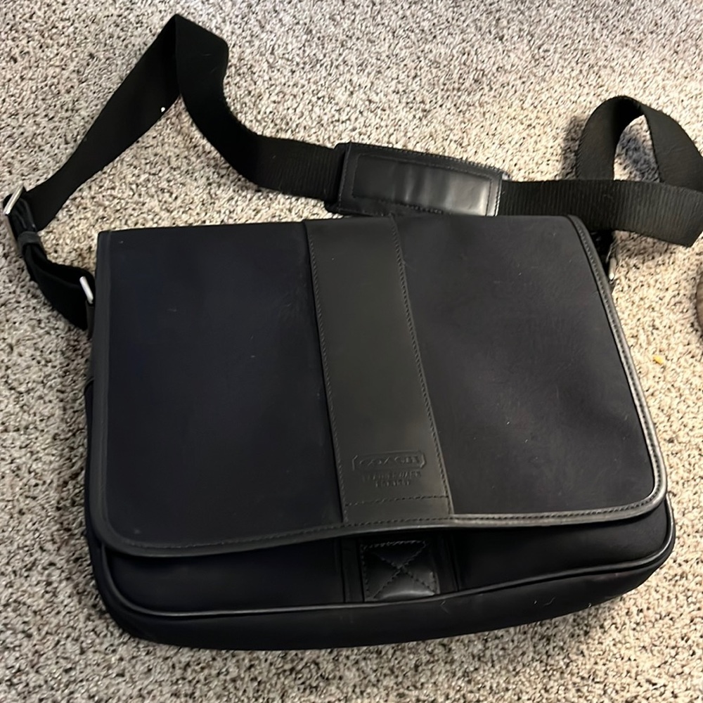 Authentic Coach messenger laptop bag